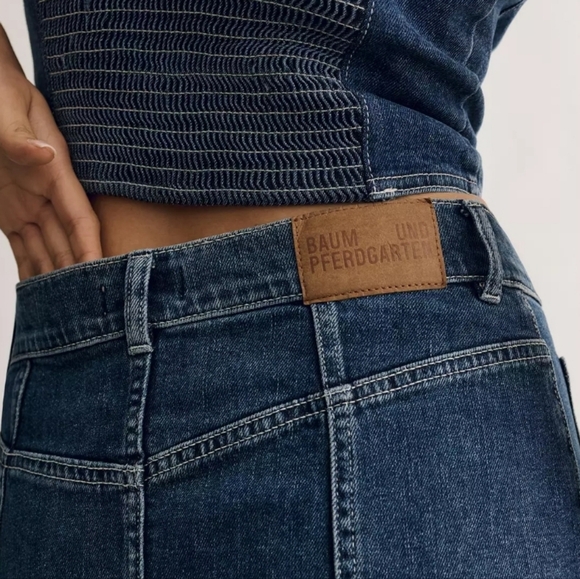 NWT ANTHROPOLOGIE | Baum und Pferdgarten Sabire Denim Maxi Skirt - Picture 2 of 4